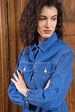 Veste Chemise Attis Bleu Denim