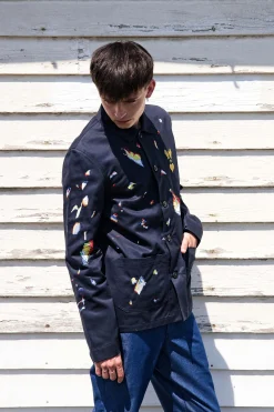 Veste Cristobal Difraccion Bleu Marine