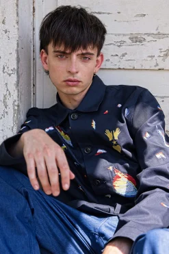 Veste Cristobal Difraccion Bleu Marine