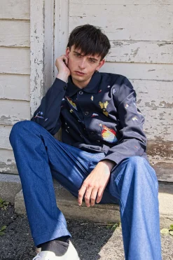 Veste Cristobal Difraccion Bleu Marine