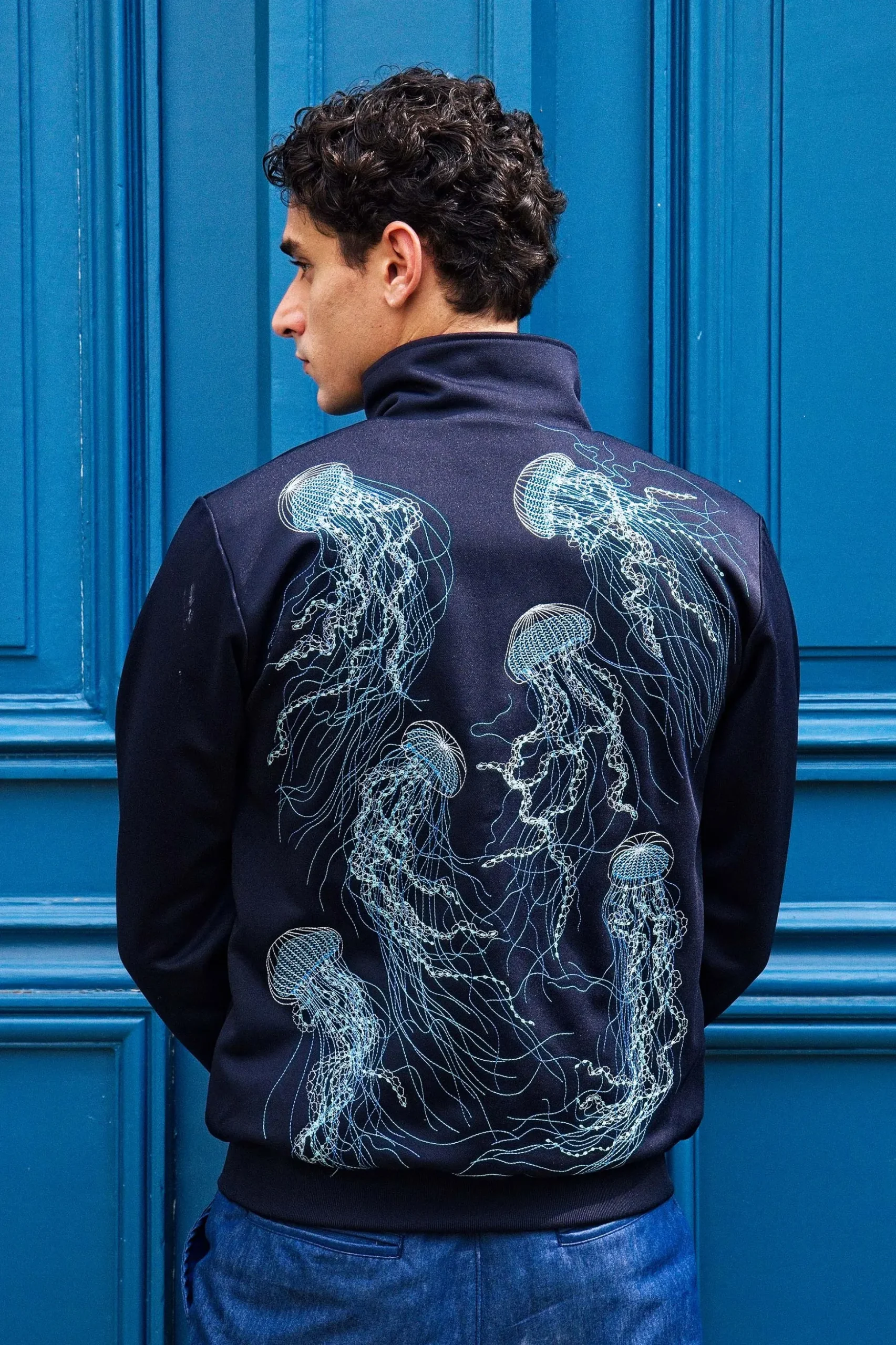 Veste de Sport Clasica Medusas Bleu Marine