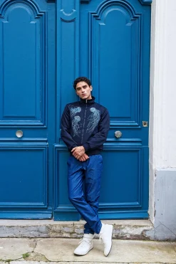Veste de Sport Clasica Medusas Bleu Marine