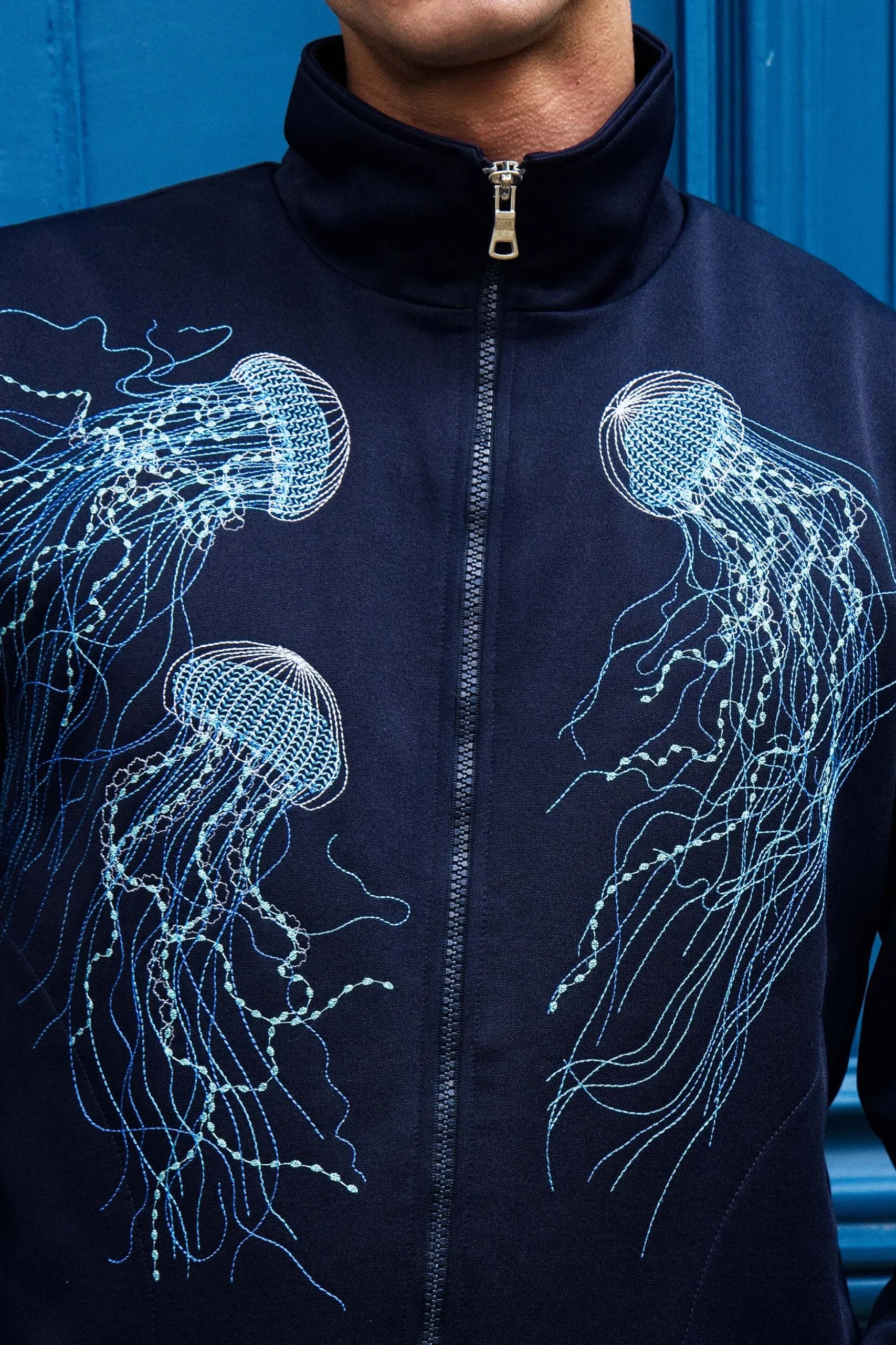 Veste de Sport Clasica Medusas Bleu Marine