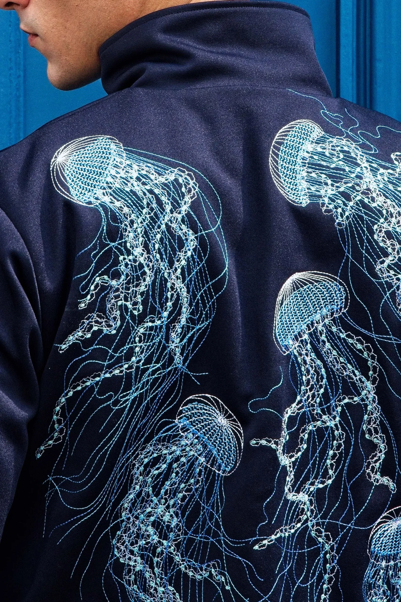 Veste de Sport Clasica Medusas Bleu Marine