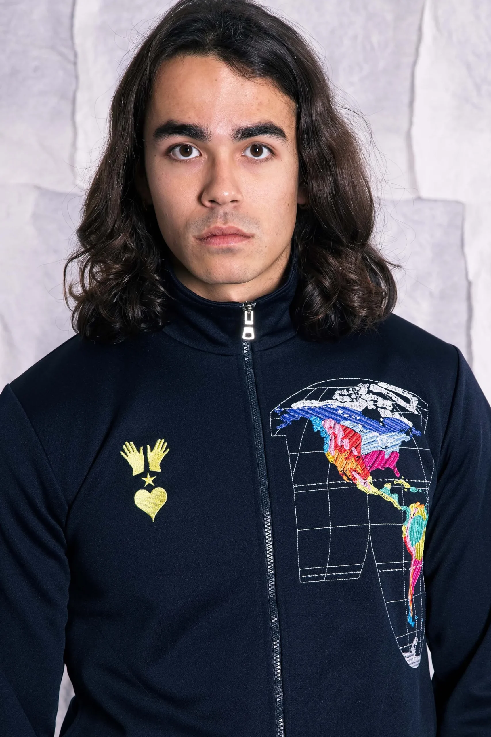 Veste de Sport Clasica Planisferio Bleu Marine