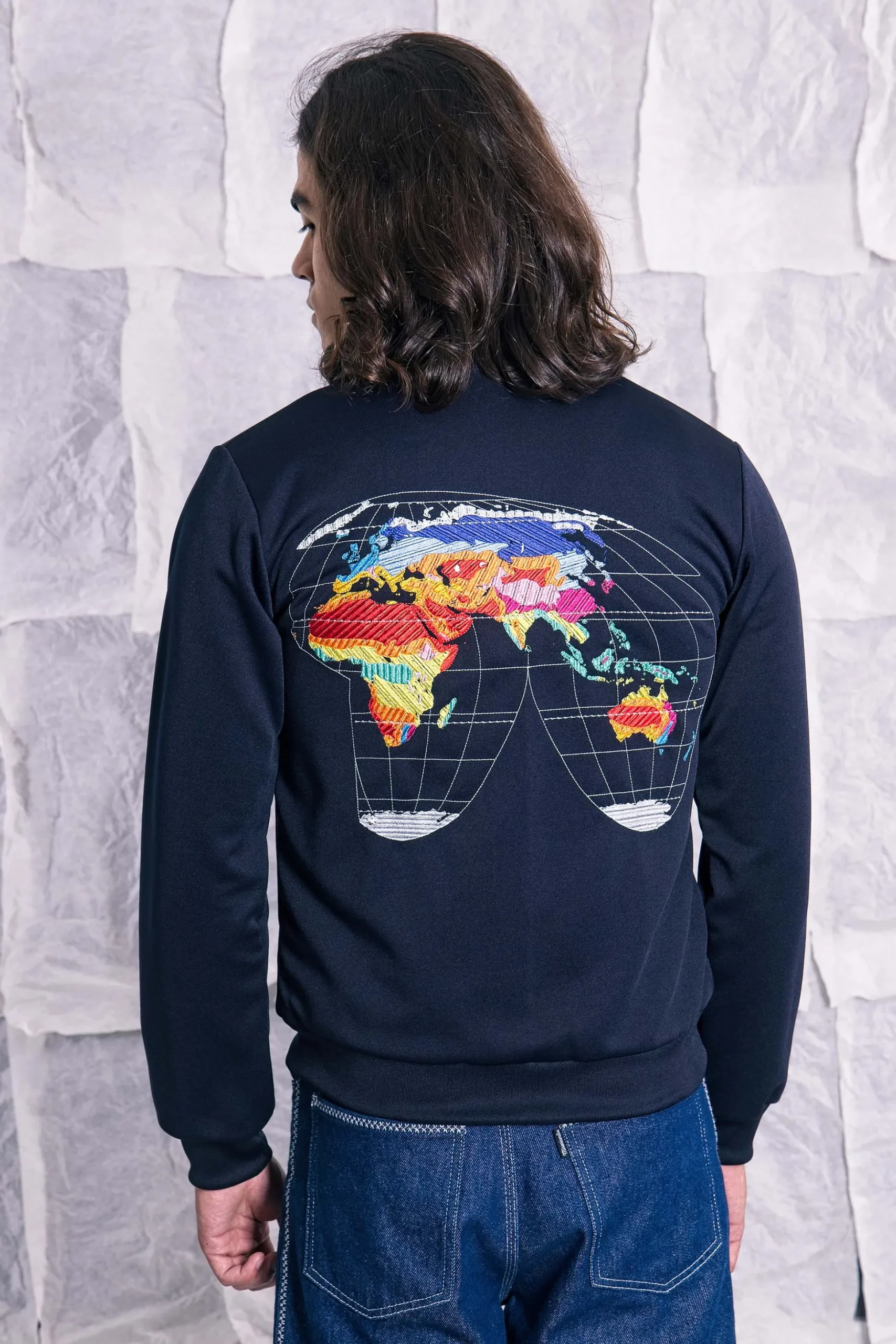 Veste de Sport Clasica Planisferio Bleu Marine