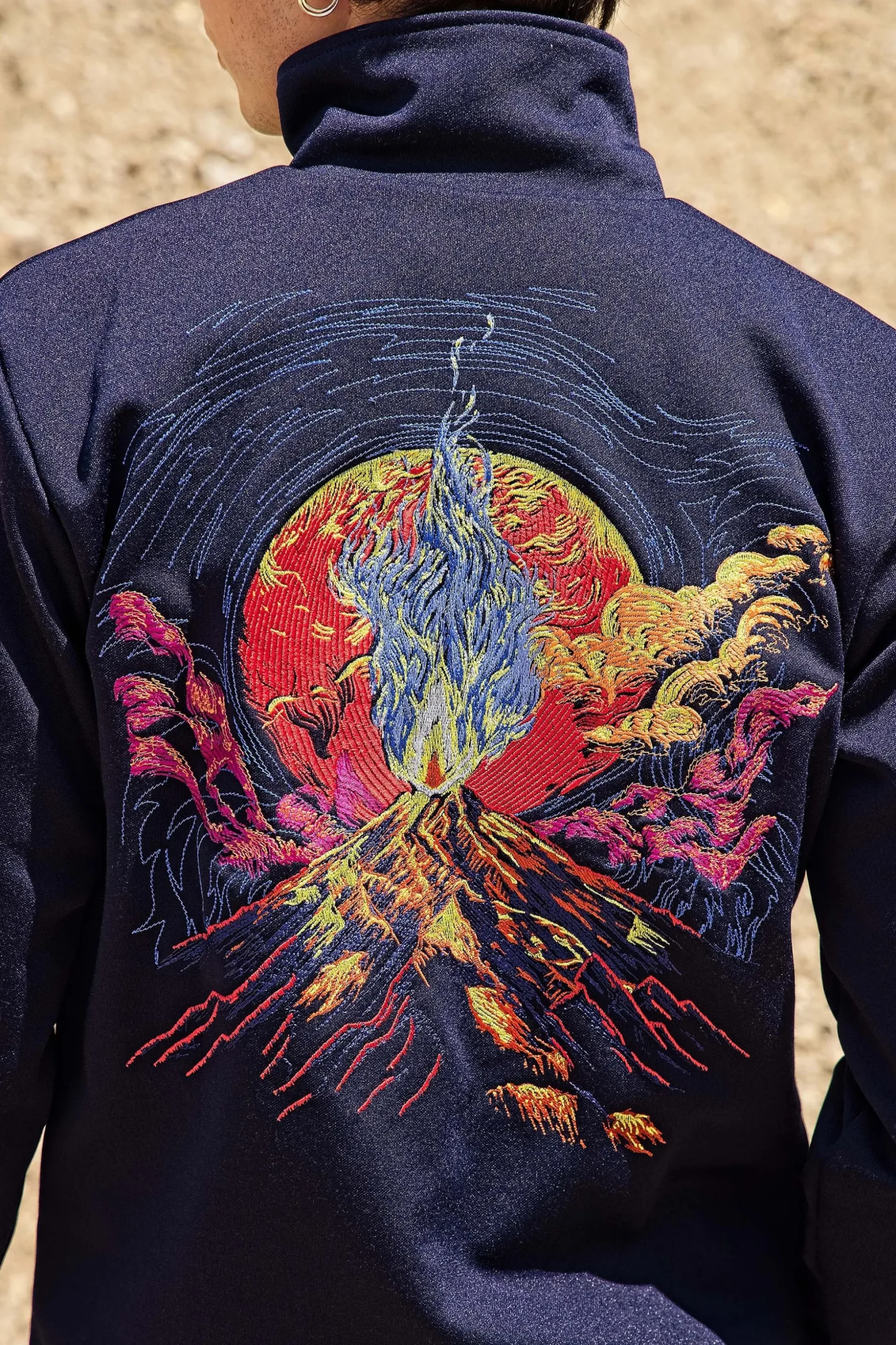 Veste de Sport Clasica Volcano Bleu Marine