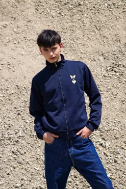 Veste de Sport Clasica Volcano Bleu Marine