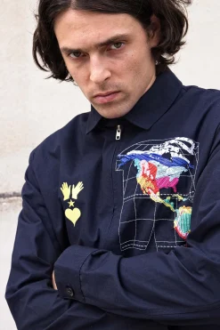 Veste Mendoza Planisferio Bleu Marine