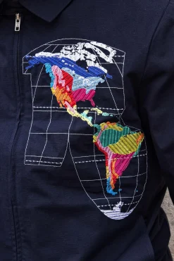 Veste Mendoza Planisferio Bleu Marine