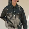 Veste-chemise Attis Kaki Foncé