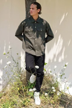Veste-chemise Attis Kaki Foncé