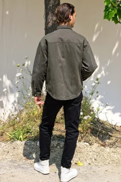 Veste-chemise Attis Kaki Foncé